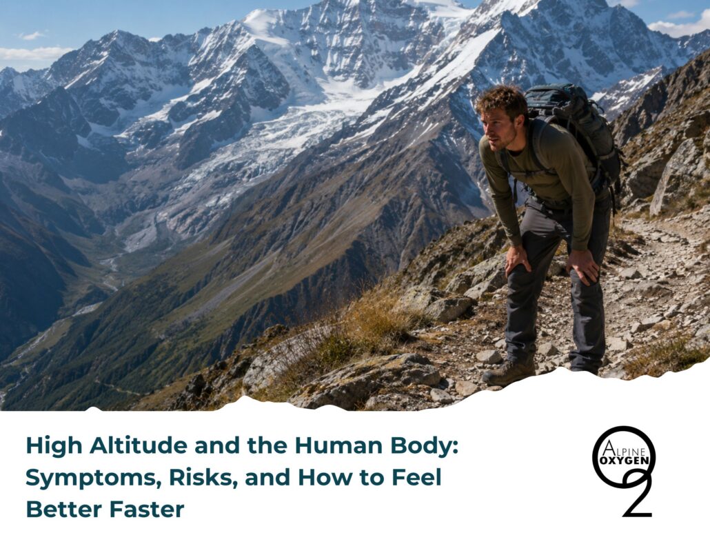 Guide on high-altitude challenges, highlighting symptoms, potential risks, and effective methods for rapid relief.